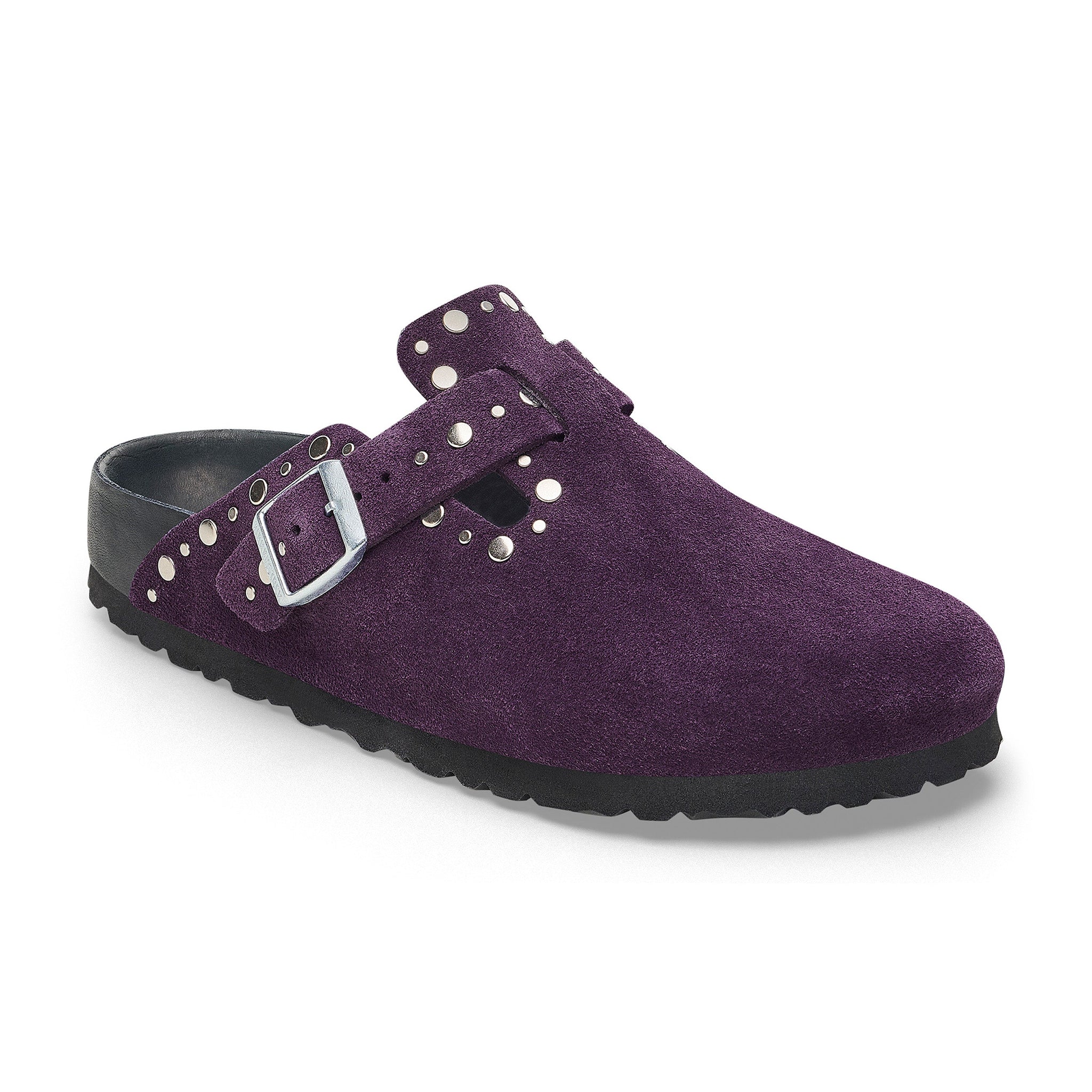 Boston Exquisite Rivets Acai Suede Leather